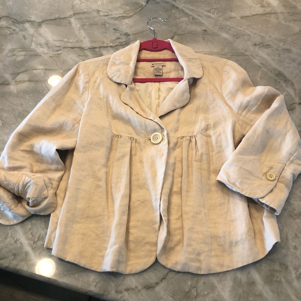 Anthropologie linen jacket